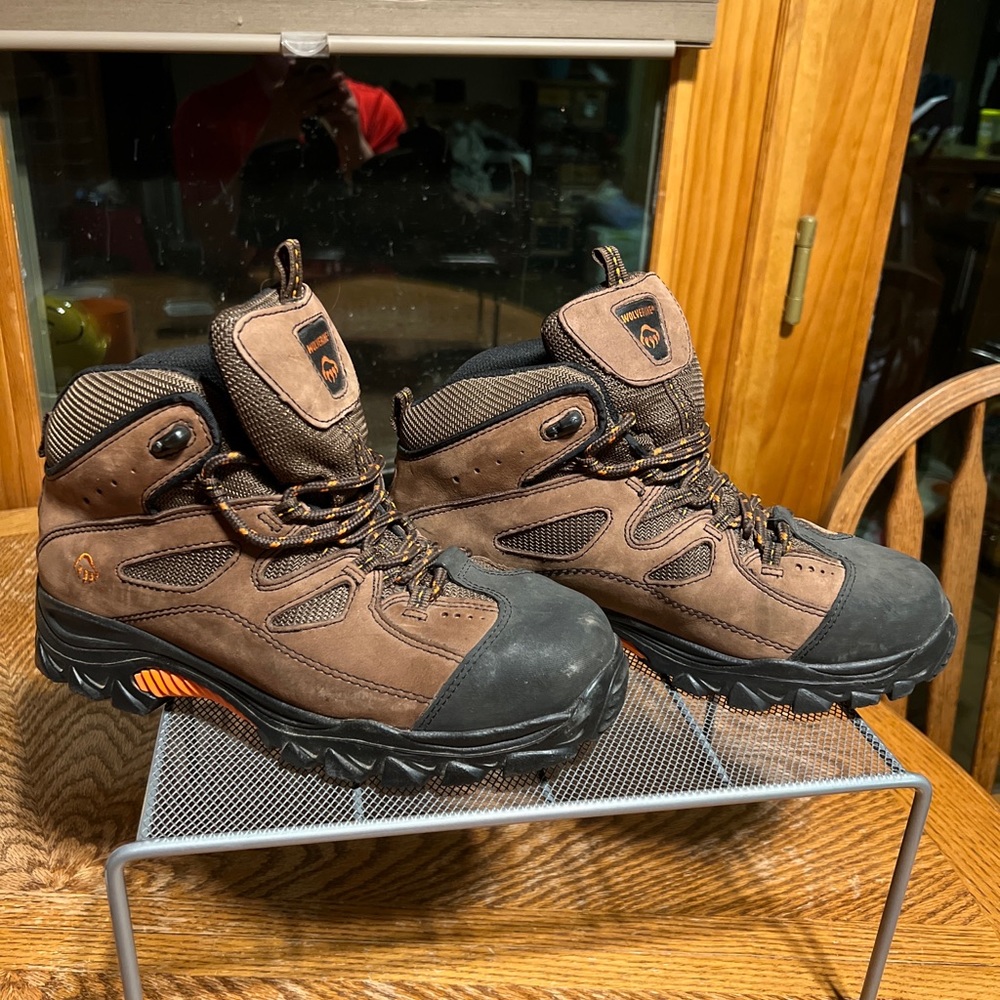 Wolverine Men's Size 8.5 Hudson Steel-Toe Brown Leather Work Boot W02194